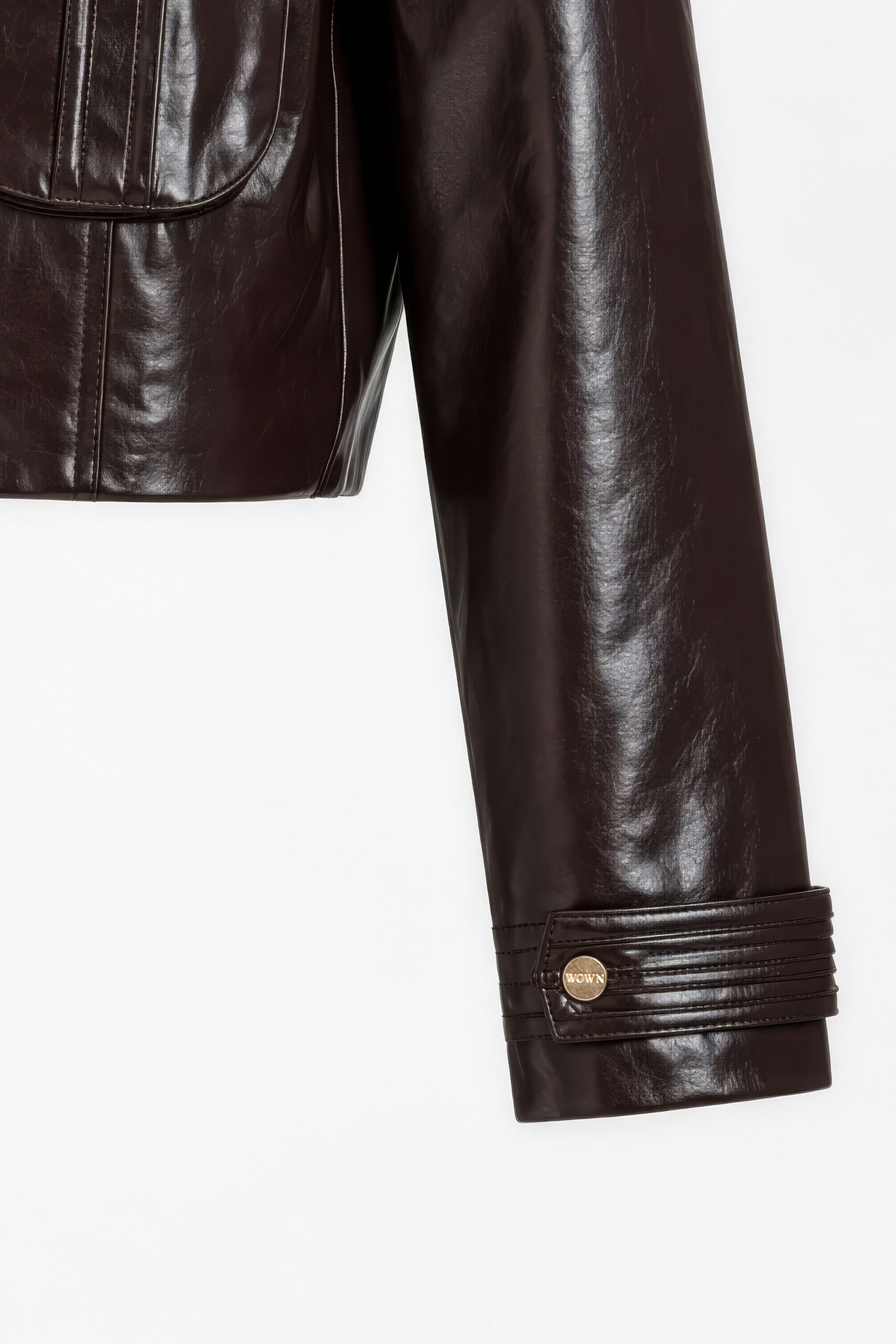 Claya Leather Jacket Brown - Görsel 4