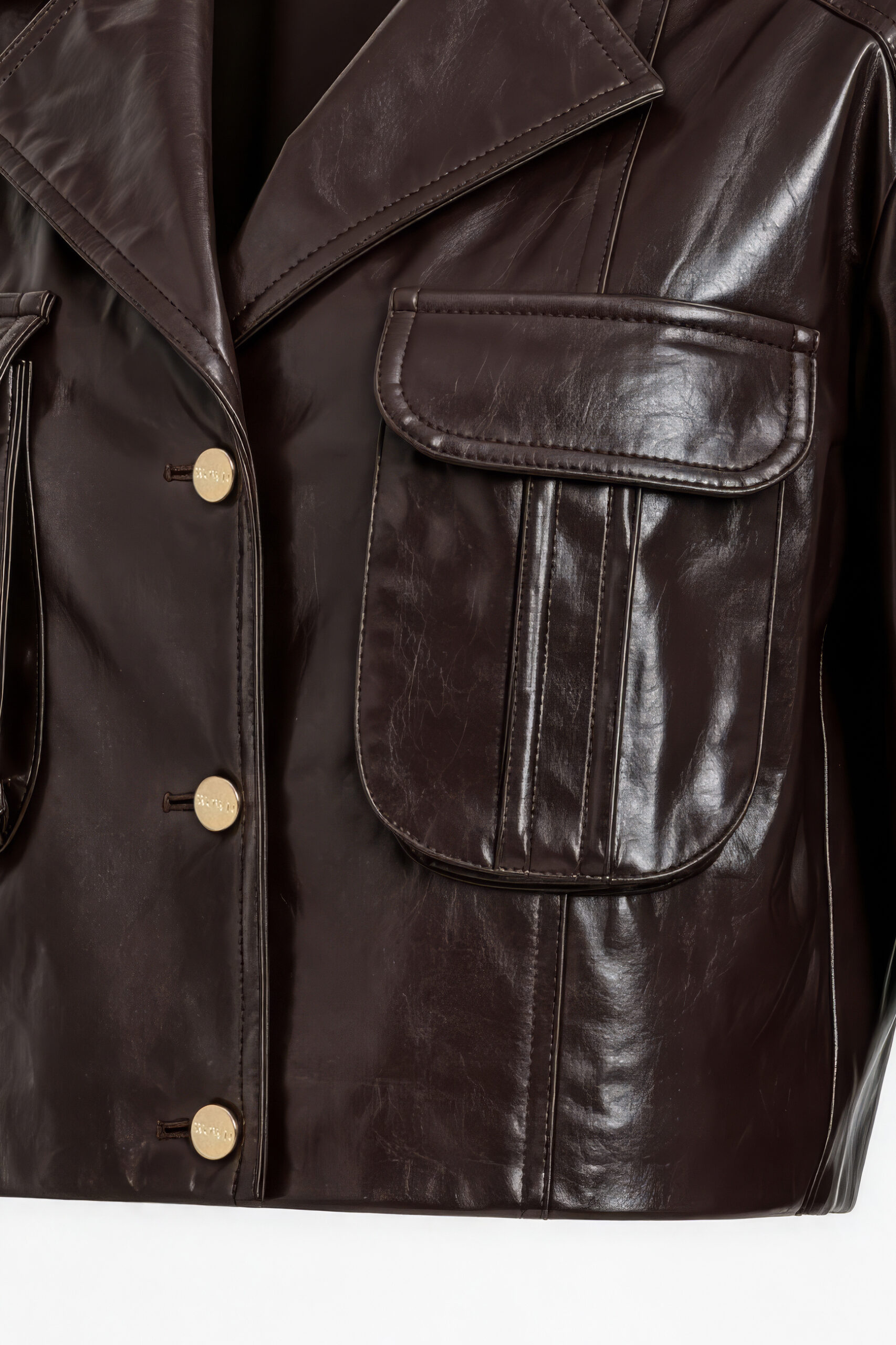 Claya Leather Jacket Brown - Görsel 3