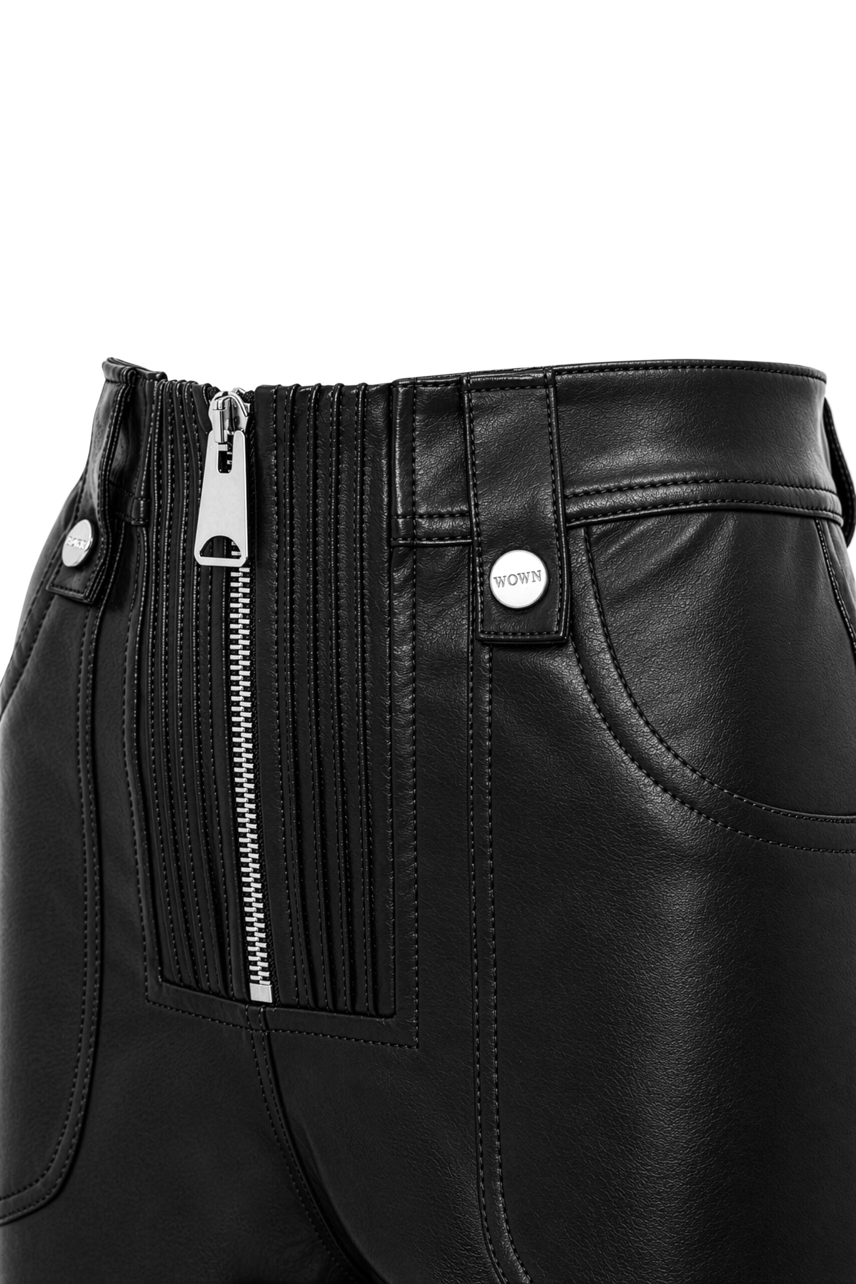 Claya Leather Pant Black - Görsel 2
